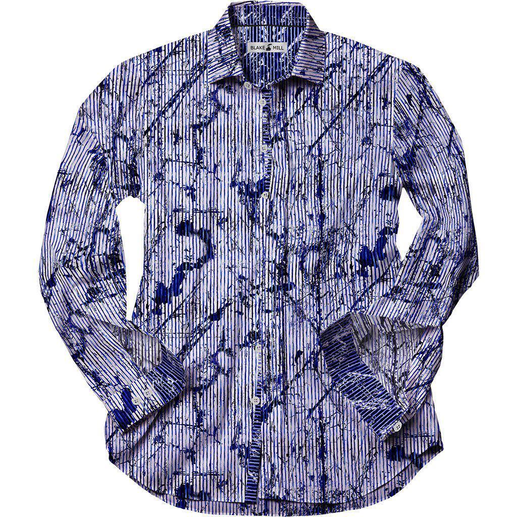 Blake Mill Shirt - Damaged Stripe Light | Heathcliff Menswear